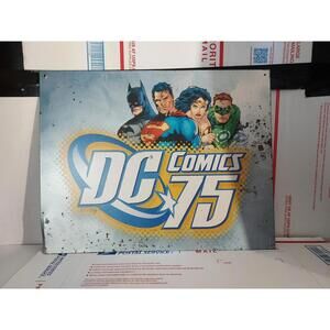 DC Comics 75 Batman Superman Wonder Woman TIN SIGN  1651